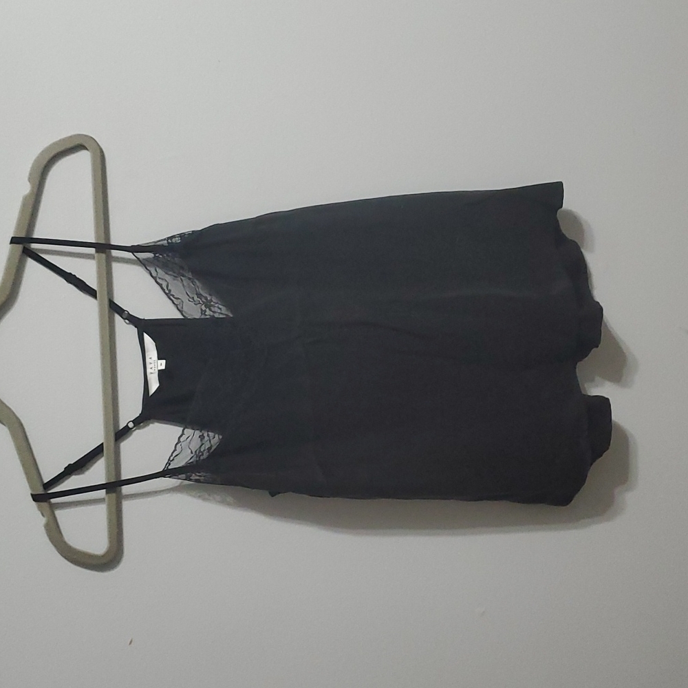 Black Suede Cami with Lace